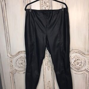 ASOS Edgy Black Faux Leather Slim Leg Pants Size 14